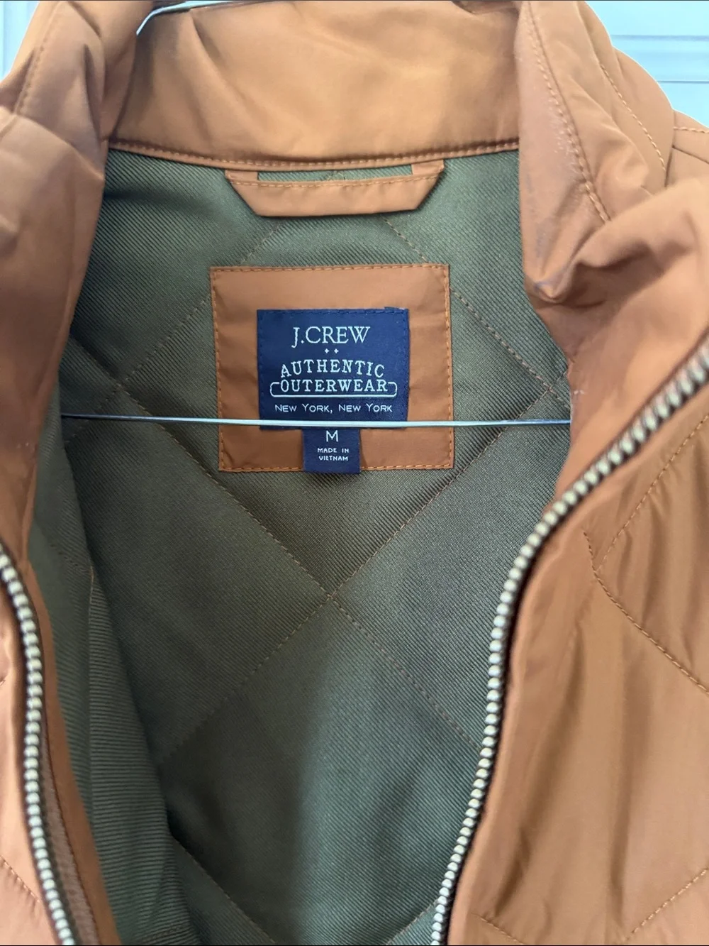 J. Crew Quilted Chestnut Brown Men's Vest